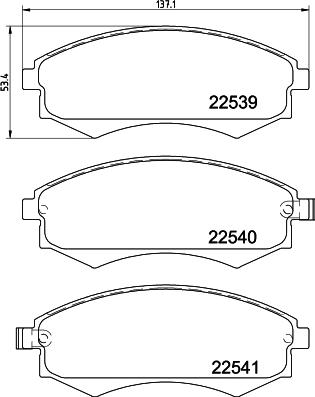 HELLA PAGID 8DB 355 032-081 - Bremžu uzliku kompl., Disku bremzes www.autospares.lv