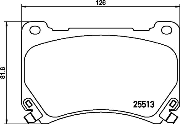 HELLA PAGID 8DB 355 037-581 - Bremžu uzliku kompl., Disku bremzes autospares.lv