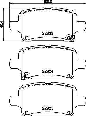 HELLA PAGID 8DB 355 037-721 - Bremžu uzliku kompl., Disku bremzes autospares.lv