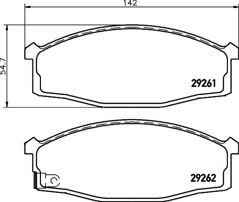 HELLA PAGID 8DB 355 029-871 - Bremžu uzliku kompl., Disku bremzes www.autospares.lv