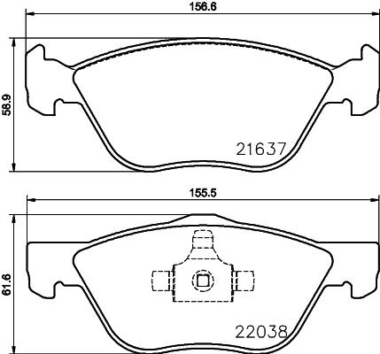 HELLA PAGID 8DB 355 024-931 - Bremžu uzliku kompl., Disku bremzes www.autospares.lv