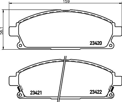 HELLA PAGID 8DB 355 024-131 - Brake Pad Set, disc brake www.autospares.lv