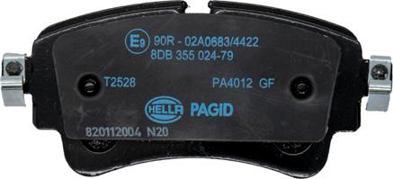 HELLA PAGID 8DB 355 024-791 - Bremžu uzliku kompl., Disku bremzes www.autospares.lv