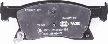 HELLA PAGID 8DB 355 024-771 - Bremžu uzliku kompl., Disku bremzes www.autospares.lv