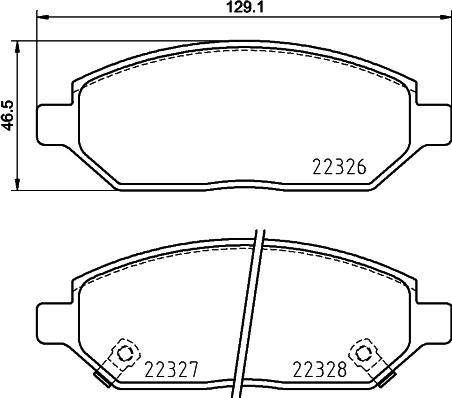 HELLA PAGID 8DB 355 025-451 - Тормозные колодки, дисковые, комплект www.autospares.lv