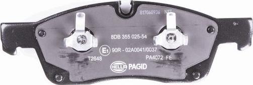 HELLA PAGID 8DB 355 025-541 - Bremžu uzliku kompl., Disku bremzes www.autospares.lv