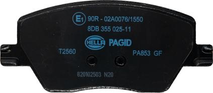 HELLA PAGID 8DB 355 025-111 - Bremžu uzliku kompl., Disku bremzes www.autospares.lv