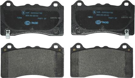 HELLA PAGID 8DB 355 025-831 - Bremžu uzliku kompl., Disku bremzes autospares.lv