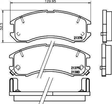 HELLA PAGID 8DB 355 005-821 - Brake Pad Set, disc brake www.autospares.lv