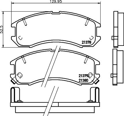 HELLA PAGID 8DB 355 026-981 - Тормозные колодки, дисковые, комплект www.autospares.lv