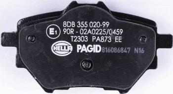 HELLA PAGID 8DB 355 020-991 - Bremžu uzliku kompl., Disku bremzes www.autospares.lv