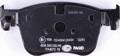 HELLA PAGID 8DB 355 020-981 - Bremžu uzliku kompl., Disku bremzes www.autospares.lv