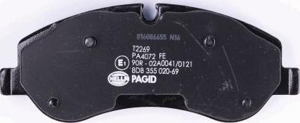 HELLA PAGID 8DB 355 020-691 - Bremžu uzliku kompl., Disku bremzes www.autospares.lv