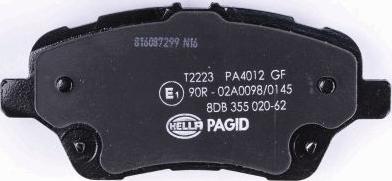 HELLA PAGID 8DB 355 020-621 - Bremžu uzliku kompl., Disku bremzes autospares.lv