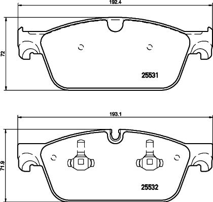 HELLA PAGID 8DB 355 020-141 - Bremžu uzliku kompl., Disku bremzes www.autospares.lv