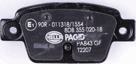 HELLA PAGID 8DB 355 020-181 - Bremžu uzliku kompl., Disku bremzes www.autospares.lv