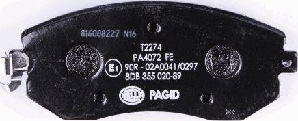 HELLA PAGID 8DB 355 020-891 - Bremžu uzliku kompl., Disku bremzes www.autospares.lv