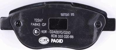 HELLA PAGID 8DB 355 020-881 - Bremžu uzliku kompl., Disku bremzes www.autospares.lv