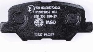 HELLA PAGID 8DB 355 020-291 - Bremžu uzliku kompl., Disku bremzes www.autospares.lv