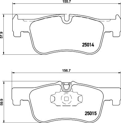 HELLA PAGID 8DB 355 020-201 - Bremžu uzliku kompl., Disku bremzes www.autospares.lv