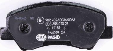 HELLA PAGID 8DB 355 020-231 - Bremžu uzliku kompl., Disku bremzes www.autospares.lv