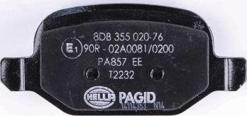 HELLA PAGID 8DB 355 020-761 - Bremžu uzliku kompl., Disku bremzes www.autospares.lv