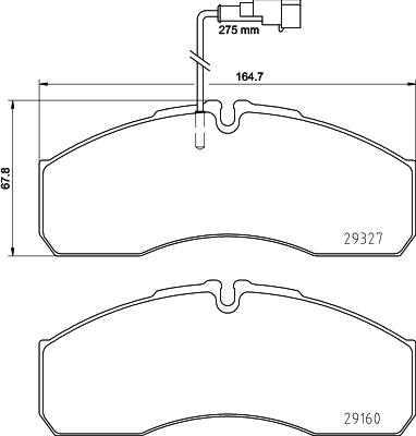 HELLA PAGID 8DB 355 020-711 - Bremžu uzliku kompl., Disku bremzes www.autospares.lv