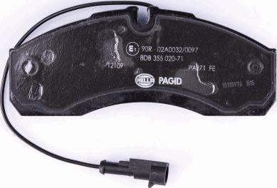 HELLA PAGID 8DB 355 020-711 - Bremžu uzliku kompl., Disku bremzes www.autospares.lv