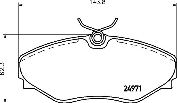 HELLA PAGID 8DB 355 020-731 - Bremžu uzliku kompl., Disku bremzes autospares.lv