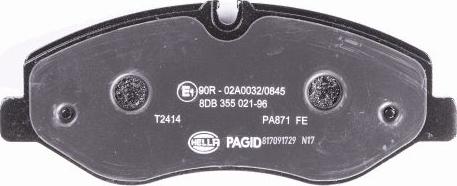 HELLA PAGID 8DB 355 021-961 - Bremžu uzliku kompl., Disku bremzes www.autospares.lv