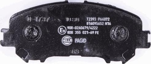 HELLA PAGID 8DB 355 021-691 - Bremžu uzliku kompl., Disku bremzes www.autospares.lv