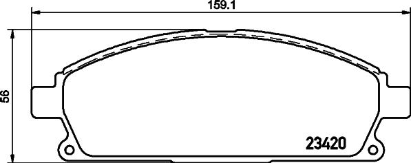 HELLA PAGID 8DB 355 021-651 - Bremžu uzliku kompl., Disku bremzes autospares.lv