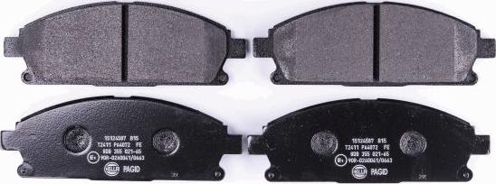 HELLA PAGID 8DB 355 021-651 - Brake Pad Set, disc brake www.autospares.lv