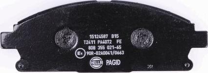 HELLA PAGID 8DB 355 021-651 - Brake Pad Set, disc brake www.autospares.lv