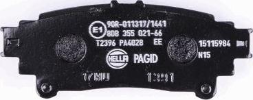 HELLA PAGID 8DB 355 021-661 - Bremžu uzliku kompl., Disku bremzes www.autospares.lv