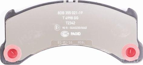 HELLA PAGID 8DB 355 021-191 - Bremžu uzliku kompl., Disku bremzes www.autospares.lv