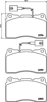 HELLA PAGID 8DB 355 021-151 - Bremžu uzliku kompl., Disku bremzes autospares.lv