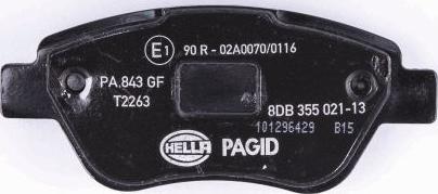 HELLA PAGID 8DB 355 021-131 - Тормозные колодки, дисковые, комплект www.autospares.lv