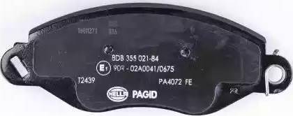 HELLA PAGID 8DB 355 021-841 - Bremžu uzliku kompl., Disku bremzes www.autospares.lv