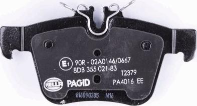 HELLA PAGID 8DB 355 021-831 - Bremžu uzliku kompl., Disku bremzes www.autospares.lv