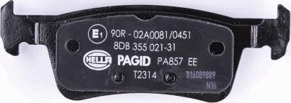 HELLA PAGID 8DB 355 021-311 - Bremžu uzliku kompl., Disku bremzes www.autospares.lv