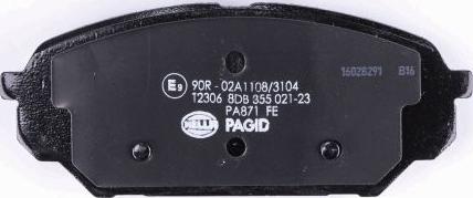 HELLA PAGID 8DB 355 021-231 - Bremžu uzliku kompl., Disku bremzes www.autospares.lv