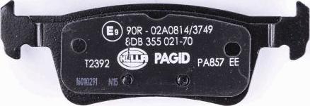 HELLA PAGID 8DB 355 021-701 - Bremžu uzliku kompl., Disku bremzes www.autospares.lv