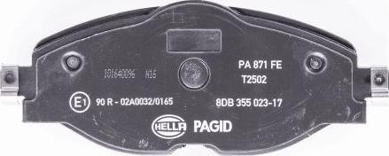 HELLA PAGID 8DB 355 023-171 - Bremžu uzliku kompl., Disku bremzes www.autospares.lv