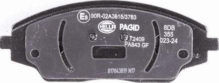 HELLA PAGID 8DB 355 023-241 - Bremžu uzliku kompl., Disku bremzes www.autospares.lv