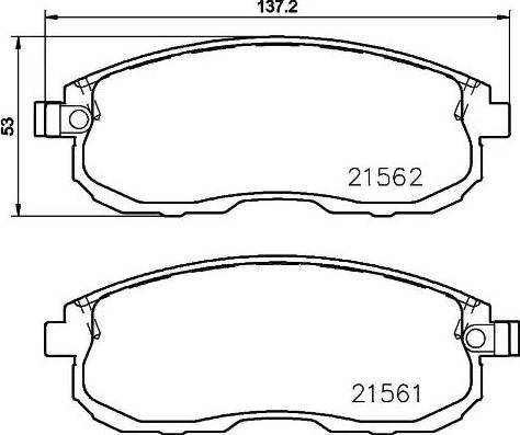 HELLA PAGID 8DB 355 023-201 - Bremžu uzliku kompl., Disku bremzes www.autospares.lv