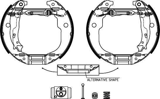 HELLA PAGID 8DB 355 022-951 - Brake Shoe Set www.autospares.lv