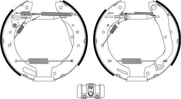 HELLA PAGID 8DB 355 022-651 - Bremžu loku komplekts www.autospares.lv