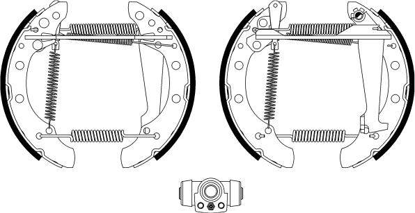 HELLA PAGID 8DB 355 022-771 - Brake Shoe Set www.autospares.lv