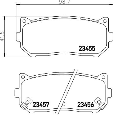 HELLA PAGID 8DB 355 027-521 - Bremžu uzliku kompl., Disku bremzes autospares.lv